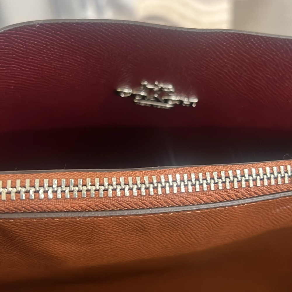 Coach Mollie Blue Tote leather Bag. Silver hardware Retail $378 style 1671 - Picture 11 of 16